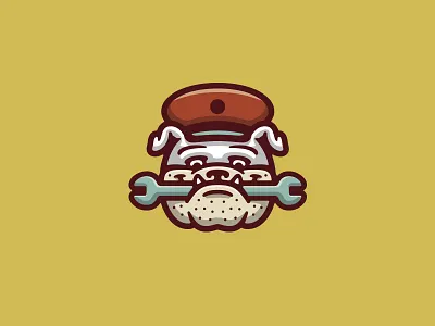 Bulldog bulldog cartoon character dog illustration mascot