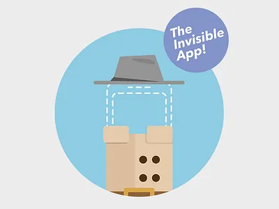 The Invisible App icon invisible iphone trenchcoat