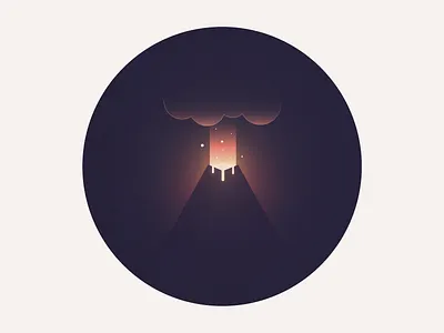 Mega super volcano illustrator volcano