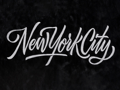 NYC Brush Script design hand lettering illustration lettering new york nyc type typography