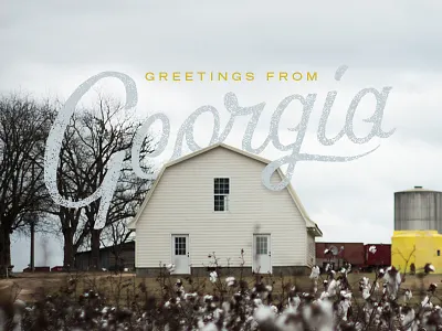 Georgia farm georgia greetings lettering texture type typography