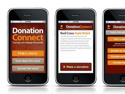 Donation Connect app iphone