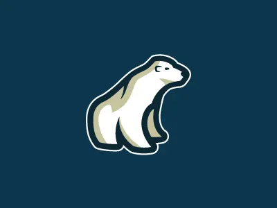 Polar Bear anctartica bear ice logo polar bear simple snow white winter