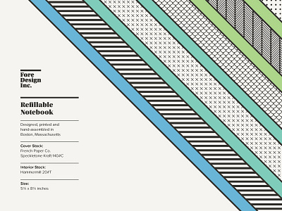 Nutrition Label notebook pattern print