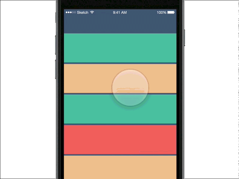 Pull to Sort app framerjs gif pull sort