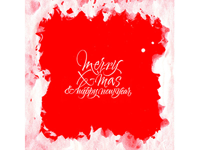 Merry x-mas & happy new year black brush brush pen calligraphy greetings handwriting pen white writing xmas