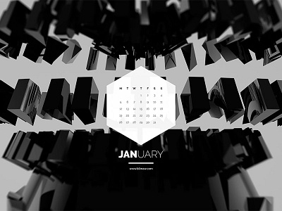 Dark Polygon Calendar - January 2015 abstract dark desktop free january polygon wallpaper