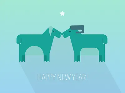 Happy New Sheep Year! cartoon character character design geometric illustration new year sheep vector