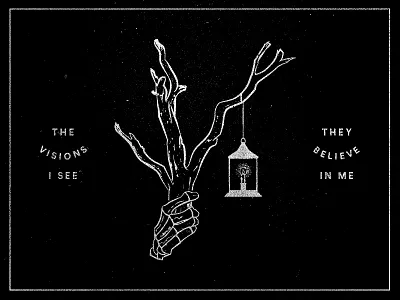 Skeleton Branch Lantern branch design hand illustration lantern skeleton the weakerthans