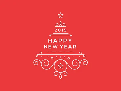 New Year card christmas illustration line new year