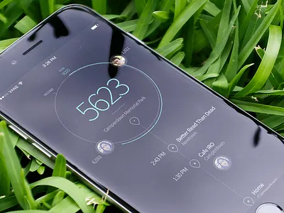 Step Pedometer App Concept app clean design futuristic minimal mobile once a week pedometer simple step ui ux