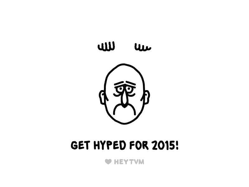 Happy New Year black and white happynewyear heytvm hyped illustration