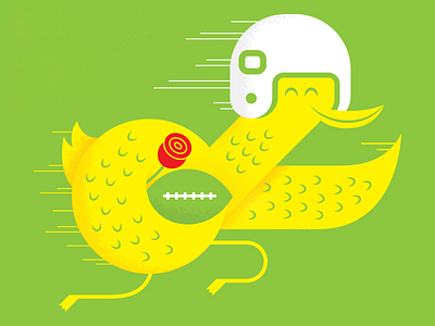 On To The Natty! design ducks football illustration oregon rose bowl