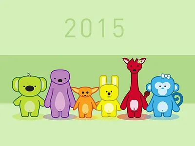 Happy 2015 childrens book happy new year illustration illustrator vector