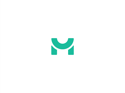 M Monogram design flat illustration logo m mark monogram