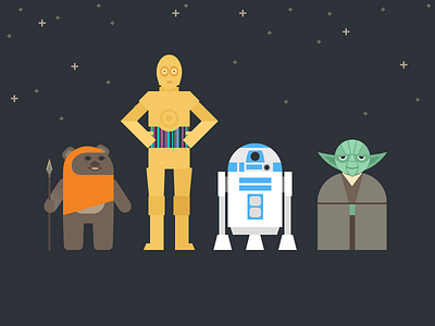 Star Wars Characters c3po ewok r2d2 star wars yoda
