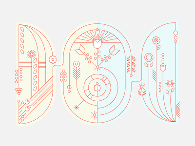 HH Spring geometric illustration spring typography