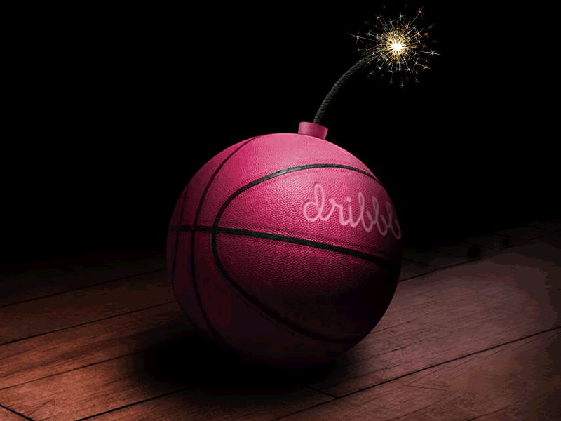 Thank's for the invite Mehmet! animation basketball branding debut dribble gif illustration latest pink shot thank you web