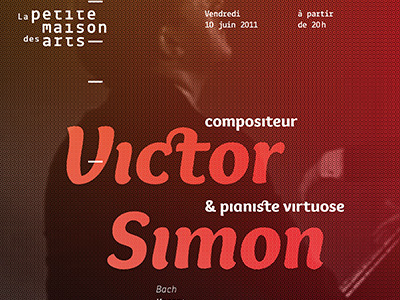 Victor Simon fictionnal Poster classical concert ligature music piano poster show theatre typeface