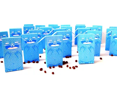 New year bunnies box bunnies bunny character chocolates funny gift illustration luck merde packaging shit