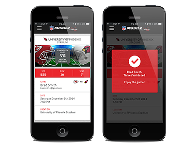 Mobile App Screens mobiledesigns nfl