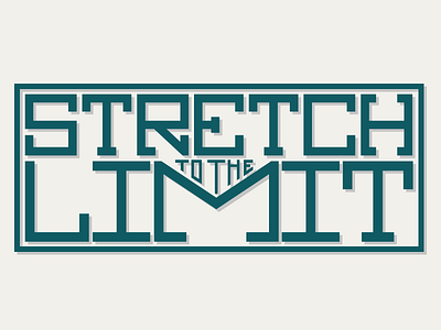 Stretch To The Limit 2015 badge change flat illustrator lettering new year resolution vector