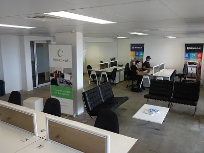 Coworking Space banner coworking logo office space