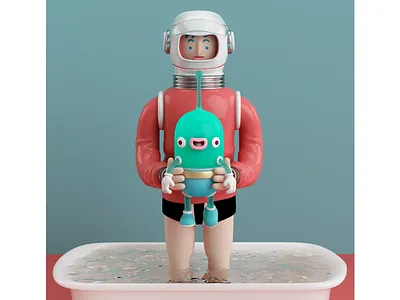 ASTRONAUTA 3d astronauta character monster