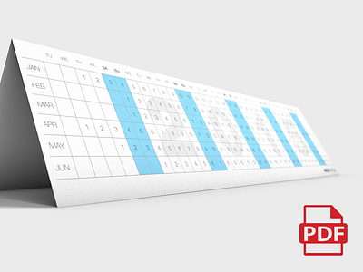 Free PDF Calendar 2015 2015 blue calendar free paper pdf print
