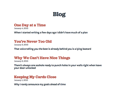 Blog Archive archive blog clean landing list porftolio simple site