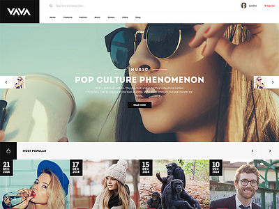 Vava blog blogging mag magazine portal webdesign