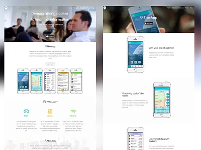 Invstr - Website design development front end responsive startup web website