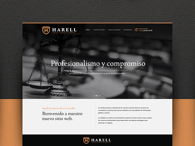 Harell abogados black chile estudio html5 juridico law santiago ui web design website