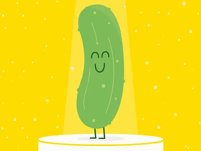 Happy Pickle flat happy illustration illustrator pickle podium snow vector win