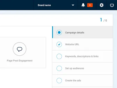 Progress Indicator applictation dashboard interface ux
