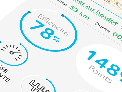 Gamification Details for a Connected Car App app assistant data driver driver assistant interface track tracker ui ux