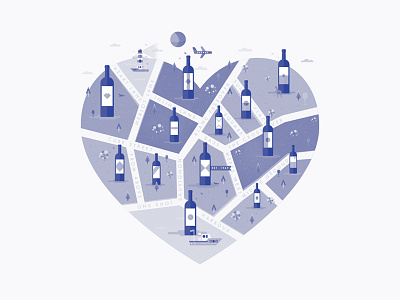 Duotone Heart bristol clean icon illustration mono portfolio studio type ui ux web website