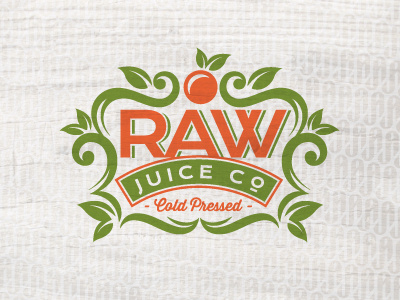 Raw Juice crest fruit juice logo vegetable