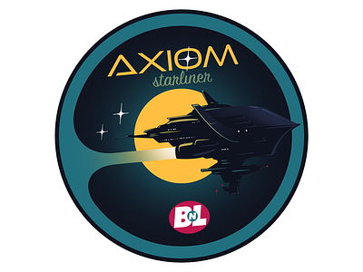 Axiom axiom disney luggage sticker wall e