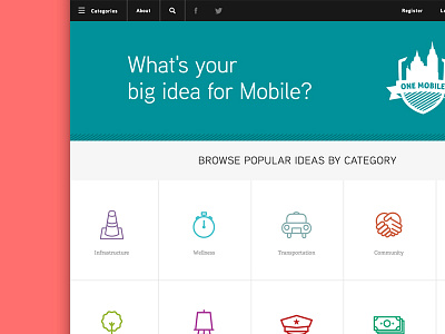 One Mobile categories category city icons ideas mobile platform