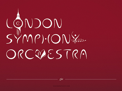 London Symphony Orchestra I 2014 elegant illustration london lso monochrome orchestra simplification stylization symphony type typography