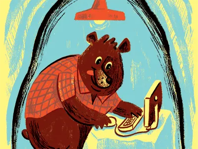 HOW Design Competition Bear awards bear cave character design illustration