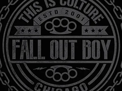 Fall Out Boy - This Is Culture apparel band brass knuckles chains crest fall out boy merch
