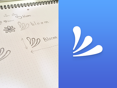 Bloom - Logo design process icon identity design logo process