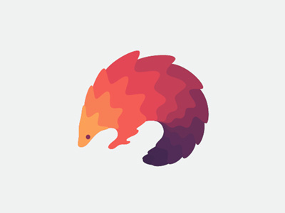 Pangolin animal logo mark myrkott pangolin