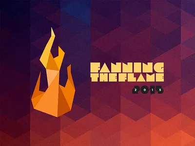 Fanning The Fan Event blue brand church eden creative geometric illustration logo orange red shapes typography