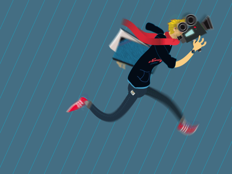 Narayan Run Cycle Blue animated animation character cycle duik gif jacques louradour narayan run