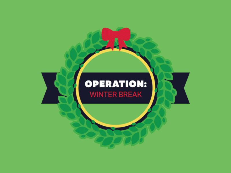 Winter Break Intro after effects gif holidays logo operationwinterbreak simple vector wreath