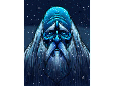 Old Man Winter Cartoon Character Sketch art beard cartoon cartoon character cartooning character drawing illustration old man sketch snow winter