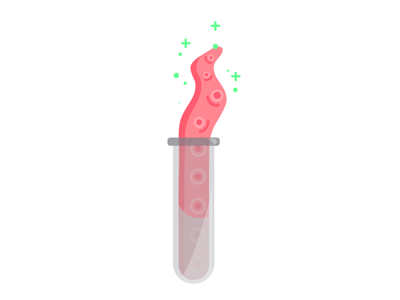 First GIF of the Year! ae chemistry flat lab monster pink tentacle vector